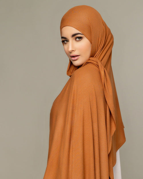 
                  
                    RIBBED COTTON JERSEY SIENNA
                  
                