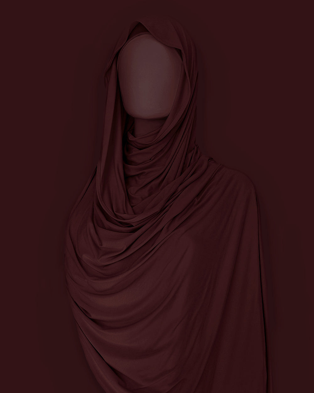2ND:SKIN hijab set 'Claret'