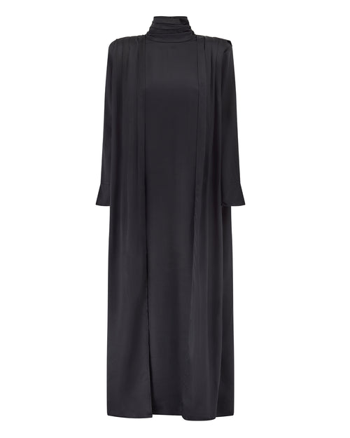 
                  
                    ISOBEL High-Neck Cape Dress 'Black'
                  
                